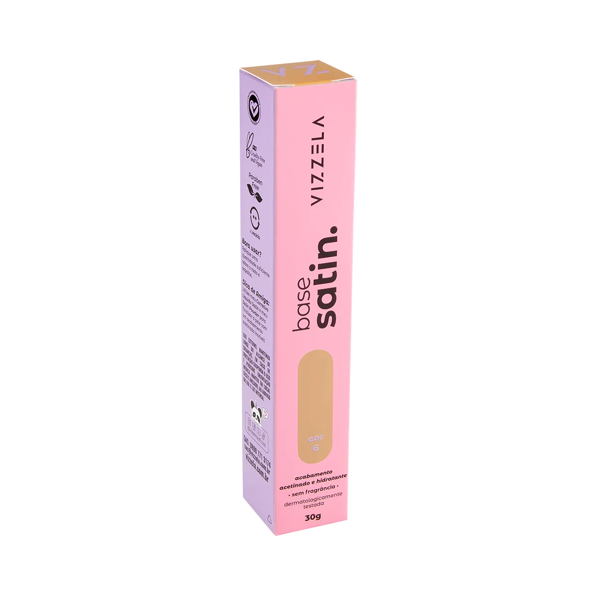 Base Líquida Satin Cor 06 - Vizzela