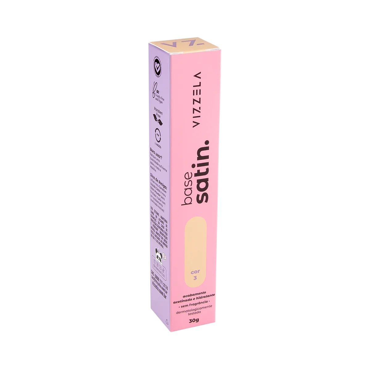 Base Líquida Satin Cor 03 - Vizzela