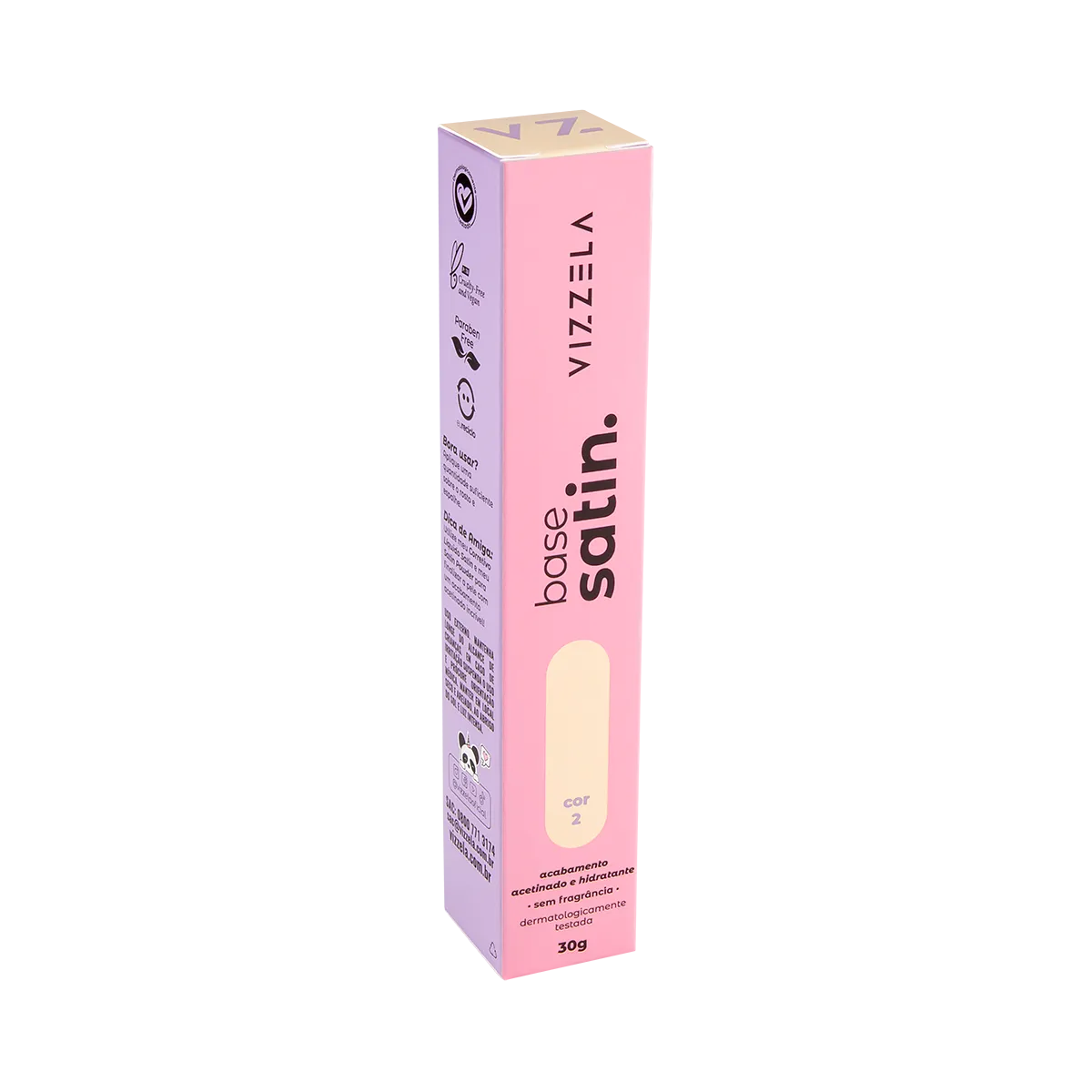 Base Líquida Satin Cor 02 - Vizzela