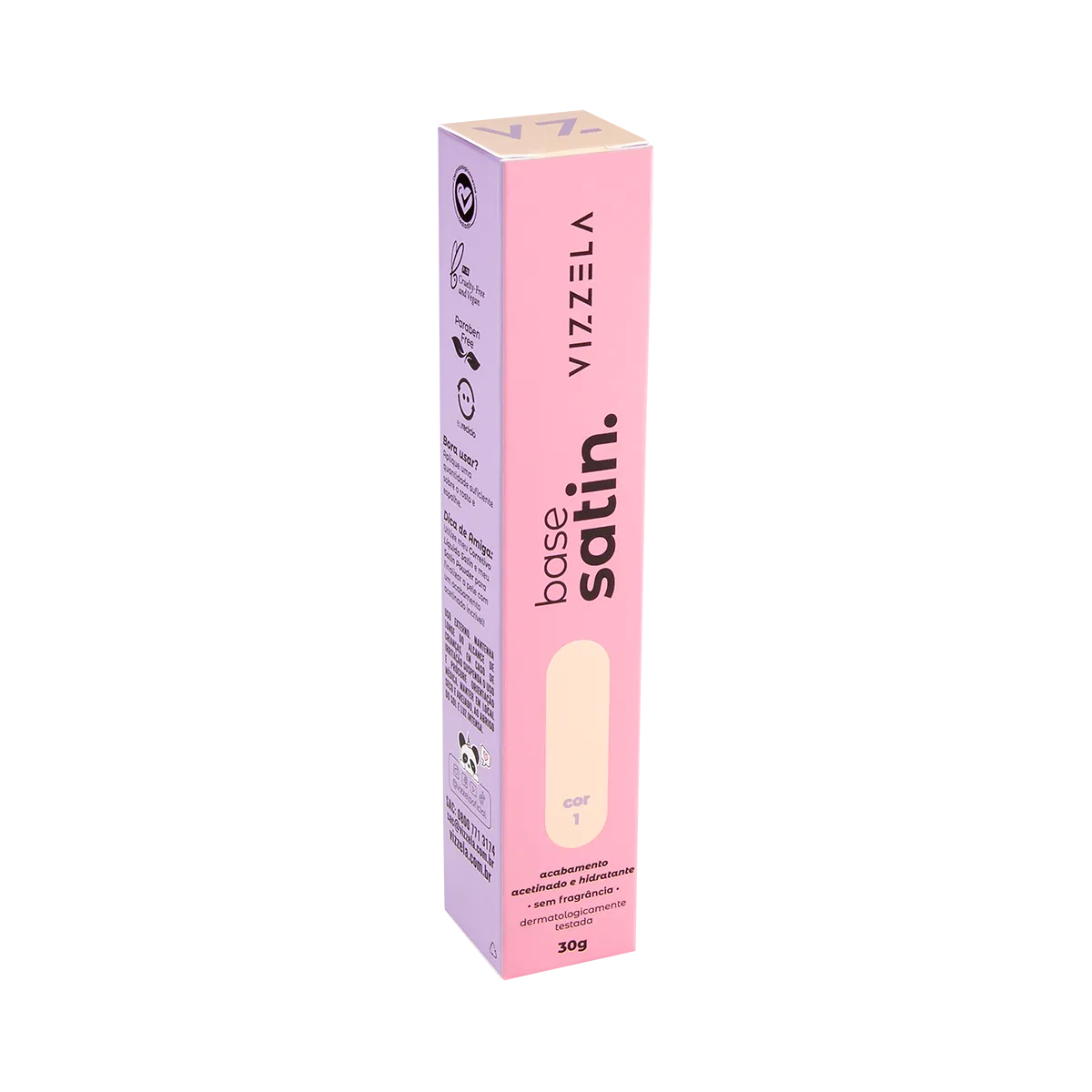 Base Líquida Satin Cor 01 - Vizzela