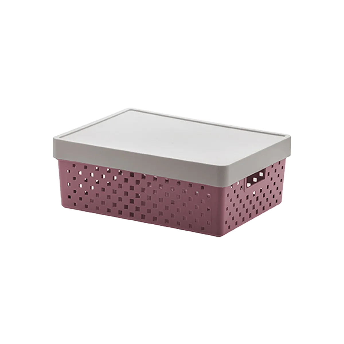 OUTLET Cesto Organizador com Tampa Rose 29x19x12cm