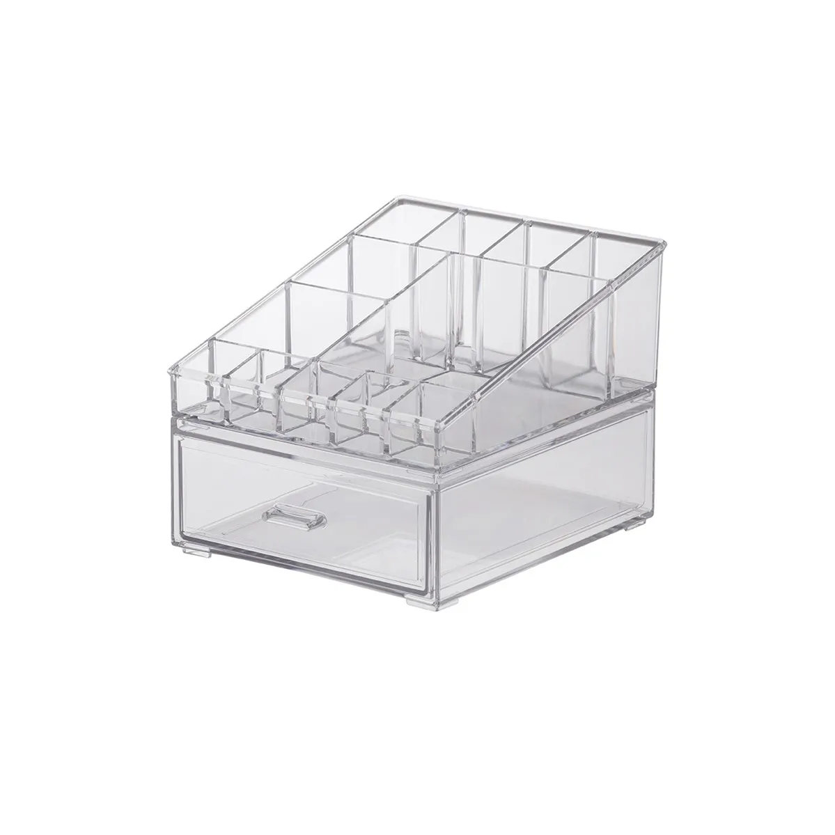 Kit Organizador de Maquiagem em Acrílico 18,5x16,5x14,5cm