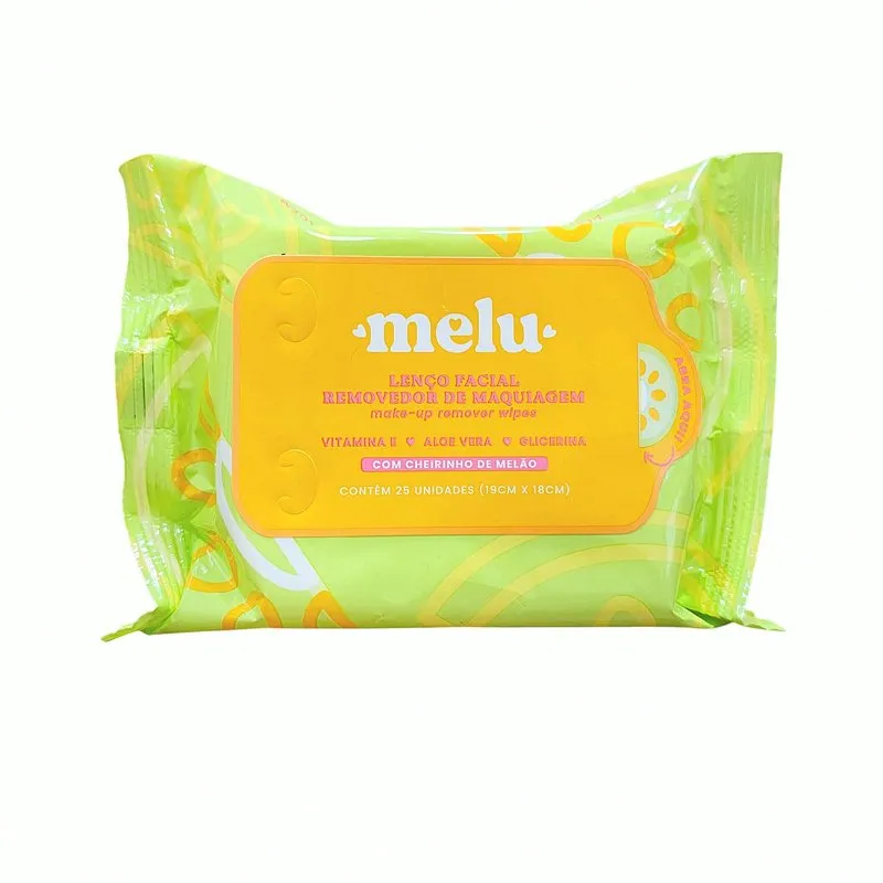 Lenço Facial Removedor Make Melu 25Un. Ruby Rose