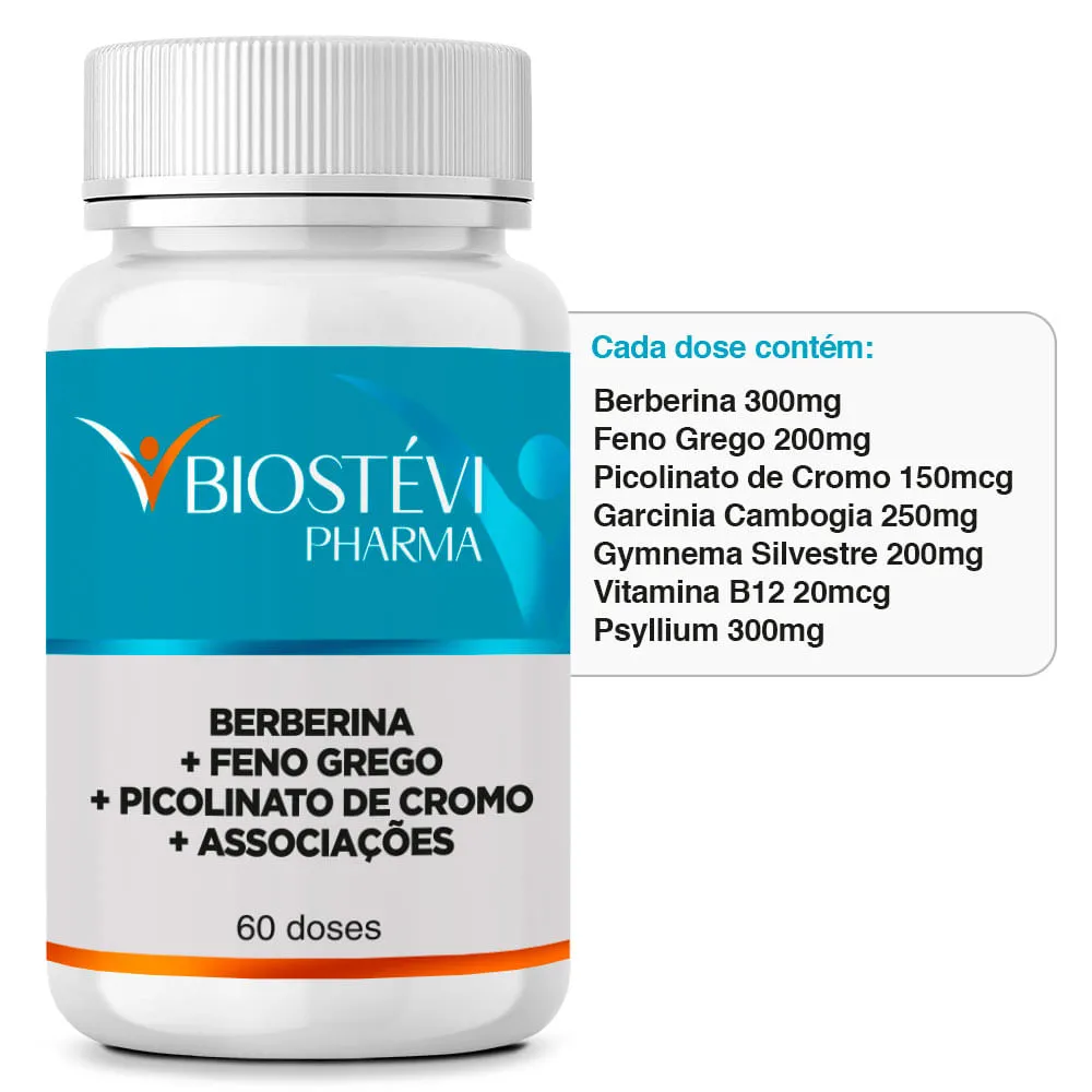 Berberina Plus | Berberina + Feno Grego + Picolinato de Cromo - 60 doses