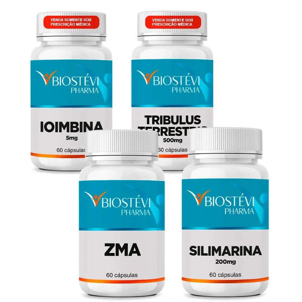 (Kit TPC) Ioimbina + Tribulus Terrestris + ZMA + Silimarina (Cardo Mariano)