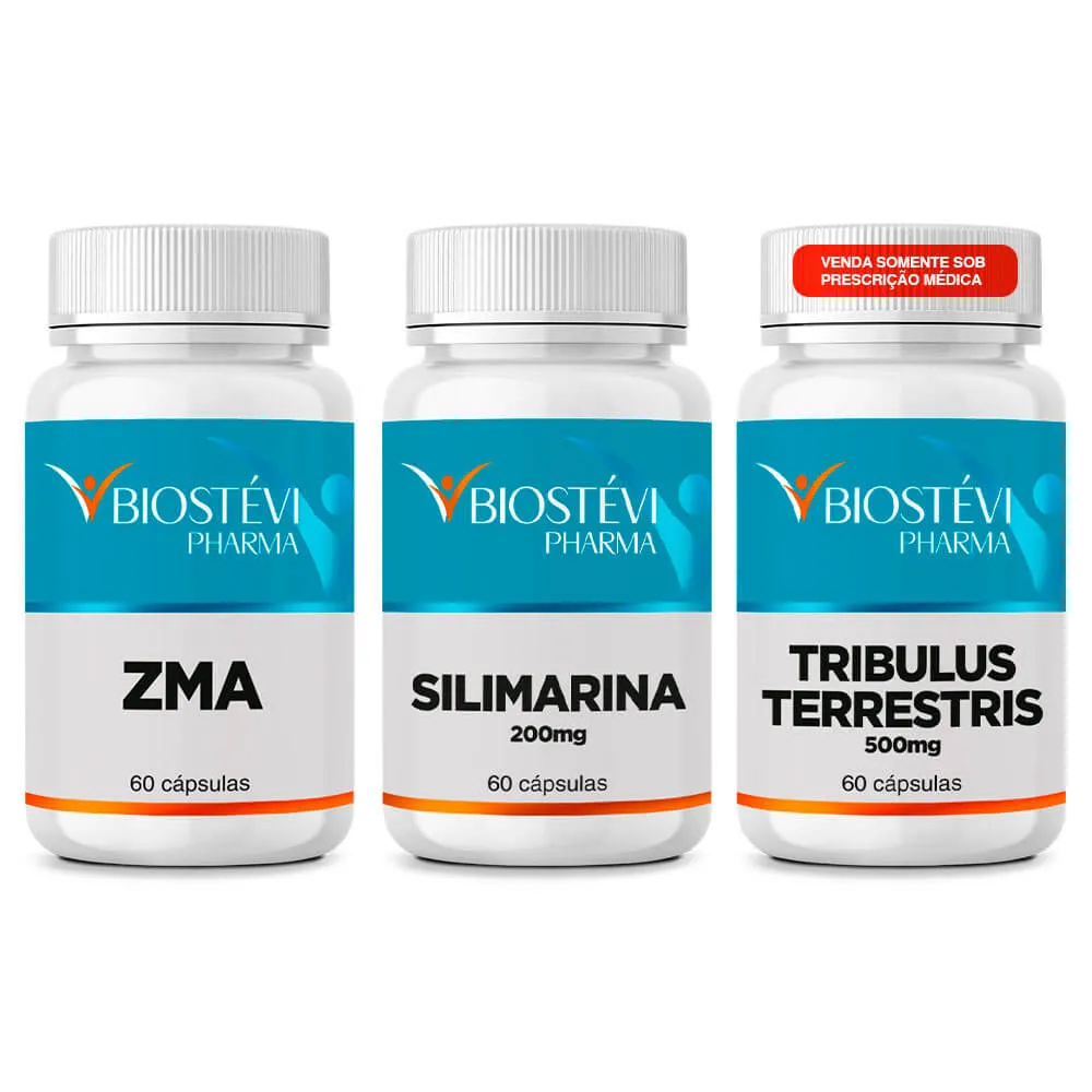 (Kit TPC) Zma + Silimarina (Cardo Mariano) + Tribulus terrestris