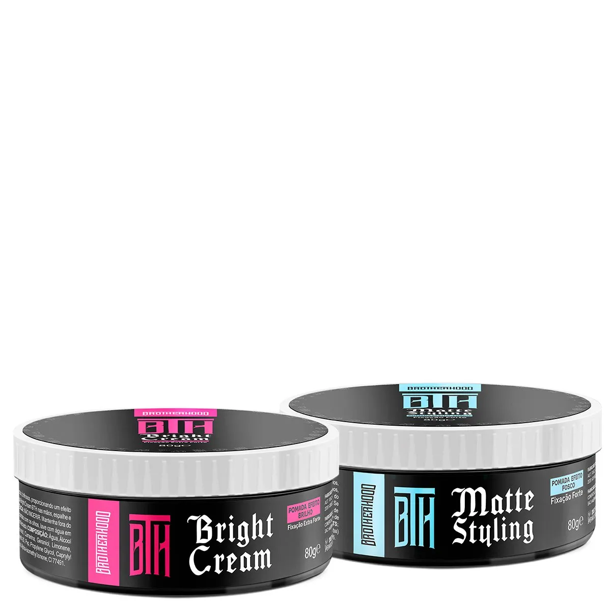 Kit Pomada Matte Styling + Brilho Bright Cream BTH 80g