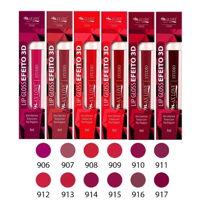 Lip Gloss Efeito 3D Cor: 916 Max Love