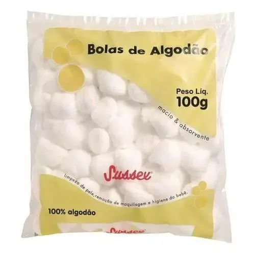 Algodão em Bolas Sussex Branco 100g