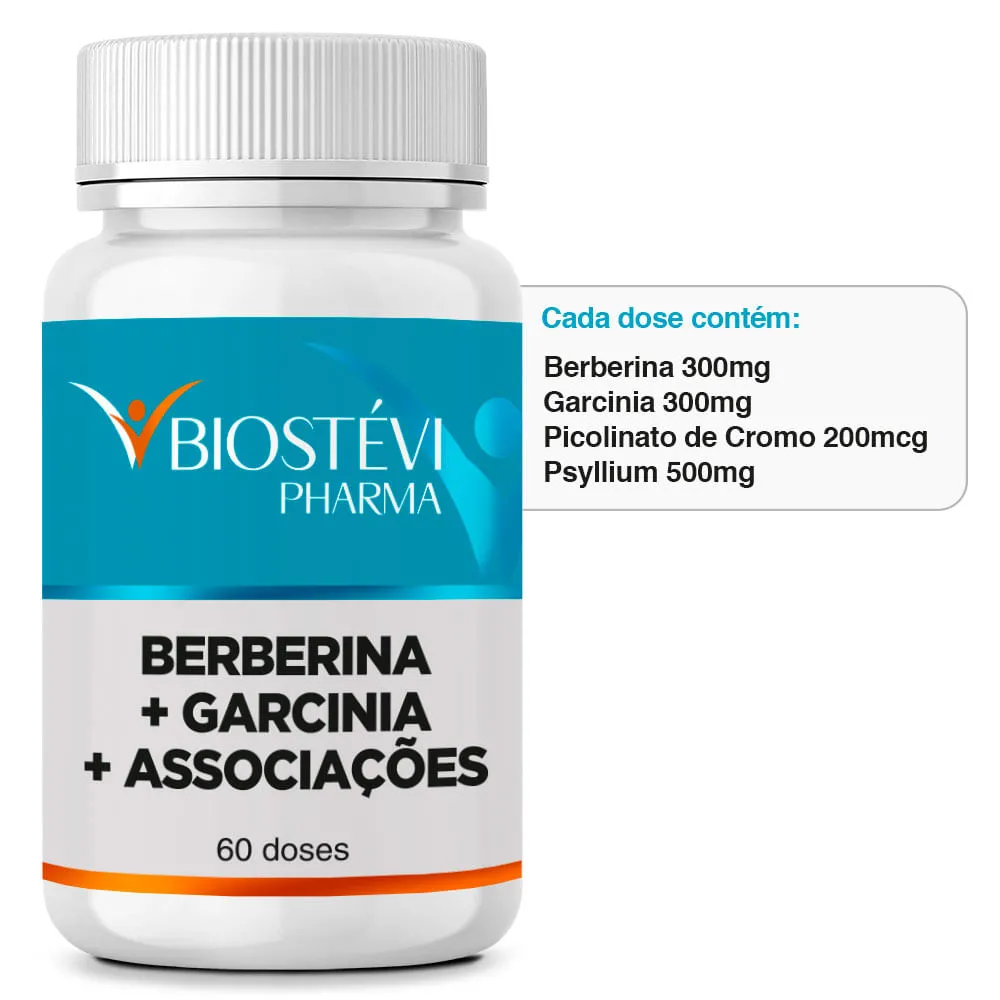 Berberina Fit | Berberina 300mg + Garcinia 300mg + Associações 60 Doses