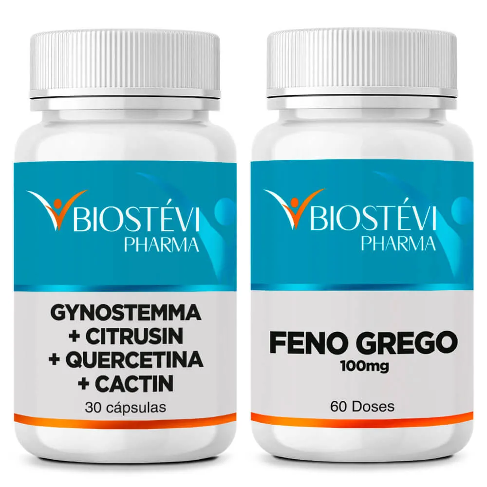 Kit AMPK Gynostemma + Citrusin + Quercetina + Cactin com Feno Grego