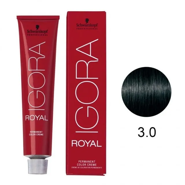 Coloração 3-0 Schwarzkopf Igora Royal 60ml Castanho Escuro