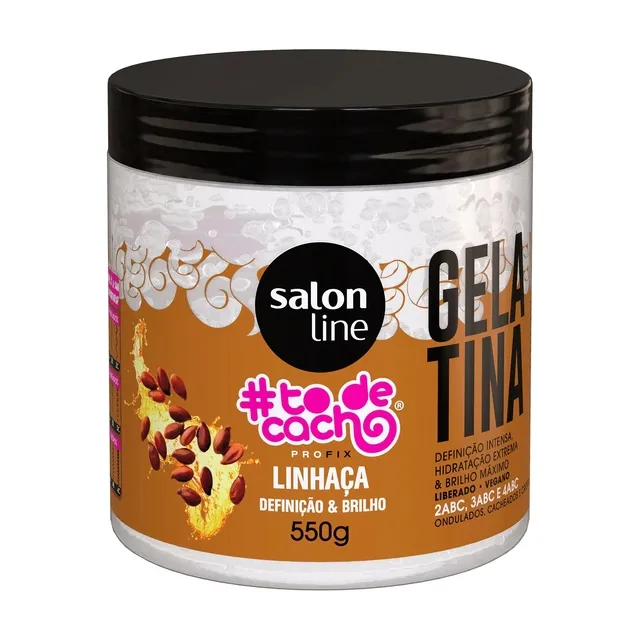 Gelatina Linhaça #todecacho Definição e Brilho Salon Line 550g
