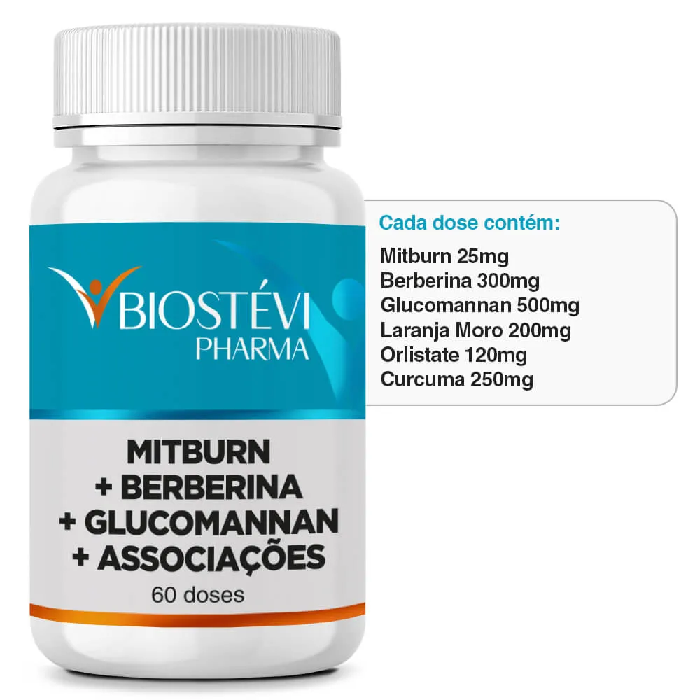 Afyna | Mitburn + Berberina + Glucomannan + Associações 60 Doses