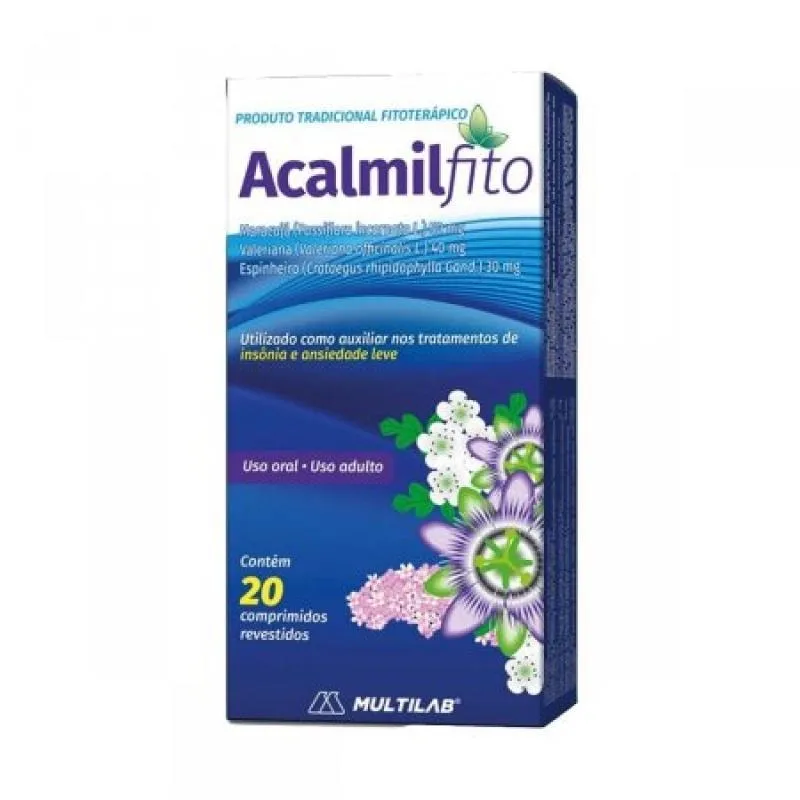 Acalmilfito Fitoterápico com 20 Comprimidos - Multilab