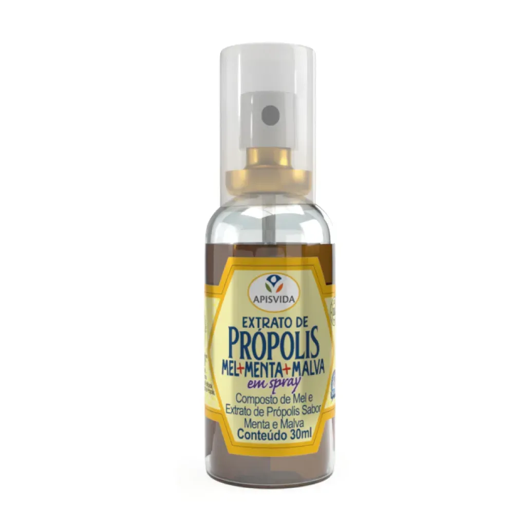 Extrato de Propolis Apis Vida Spray Sabor Menta e Malva 30ml