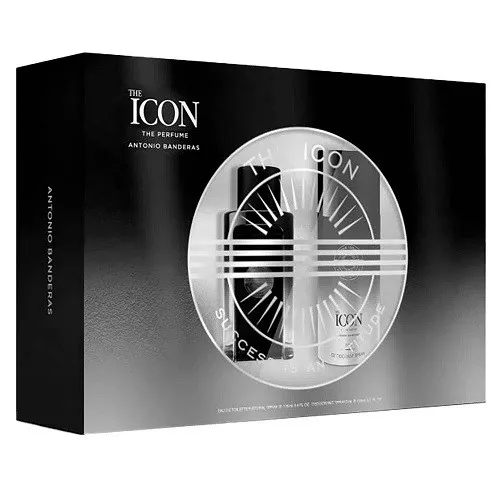 Kit The Icon Antonio Banderas Perfume Masculino Eau de Parfum 100Ml + Desodorante 150Ml