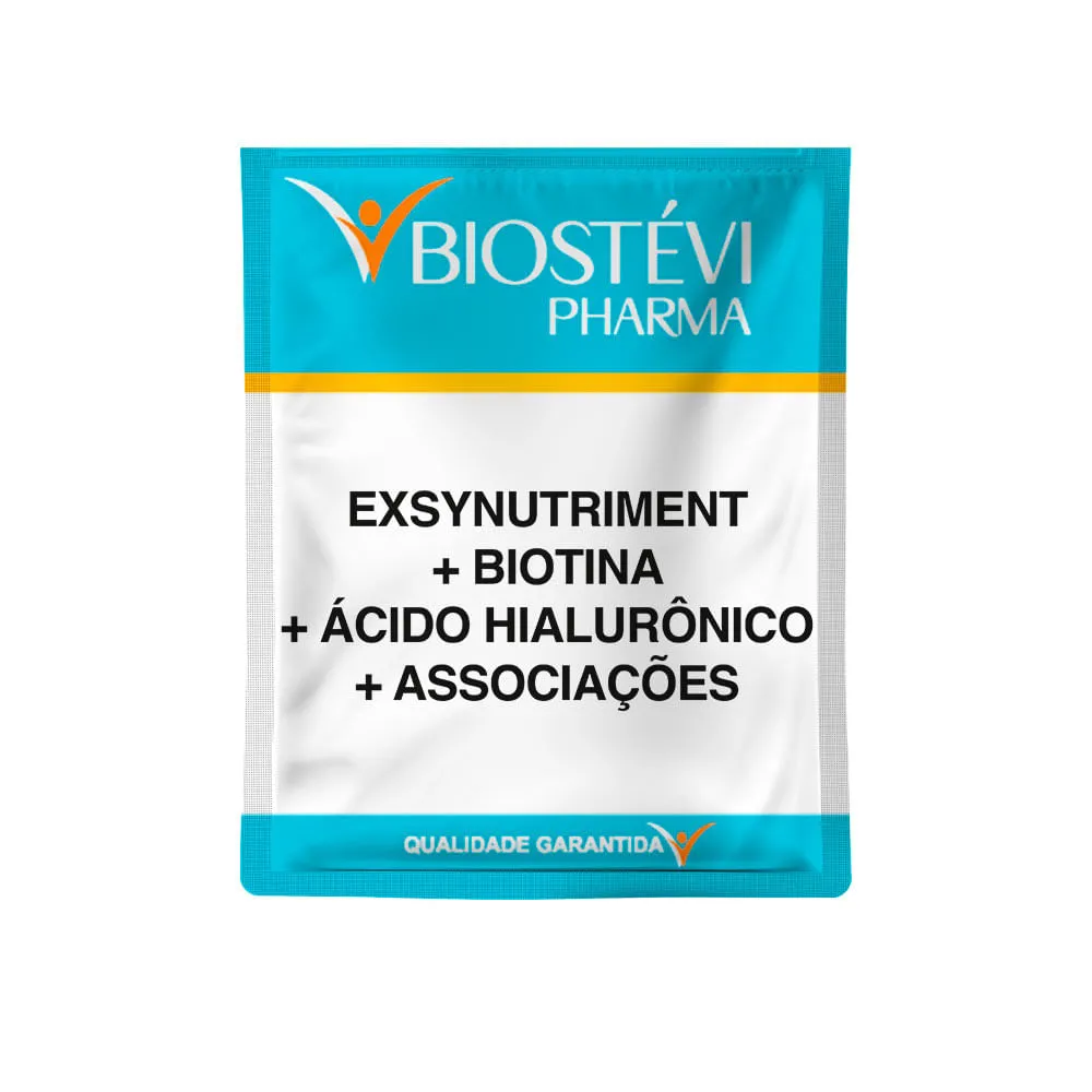 Composto para Cabelo, Pele e Unha | Exsynutriment + Biotina + Ácido Hialurônico + Associações 30 Sachês