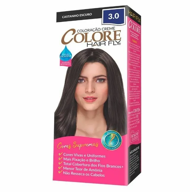 COLORACAO COLORE HAIR FLY 3.0 CASTANHO ESCURO