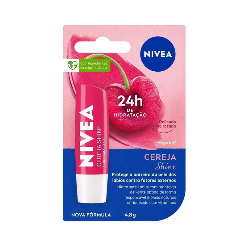 Protetor Labial Cereja Shine 4,8G Nivea