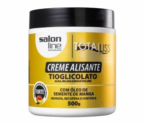 Creme Alisante Tioglicolato Óleo de Semente de Manga Forte 500g