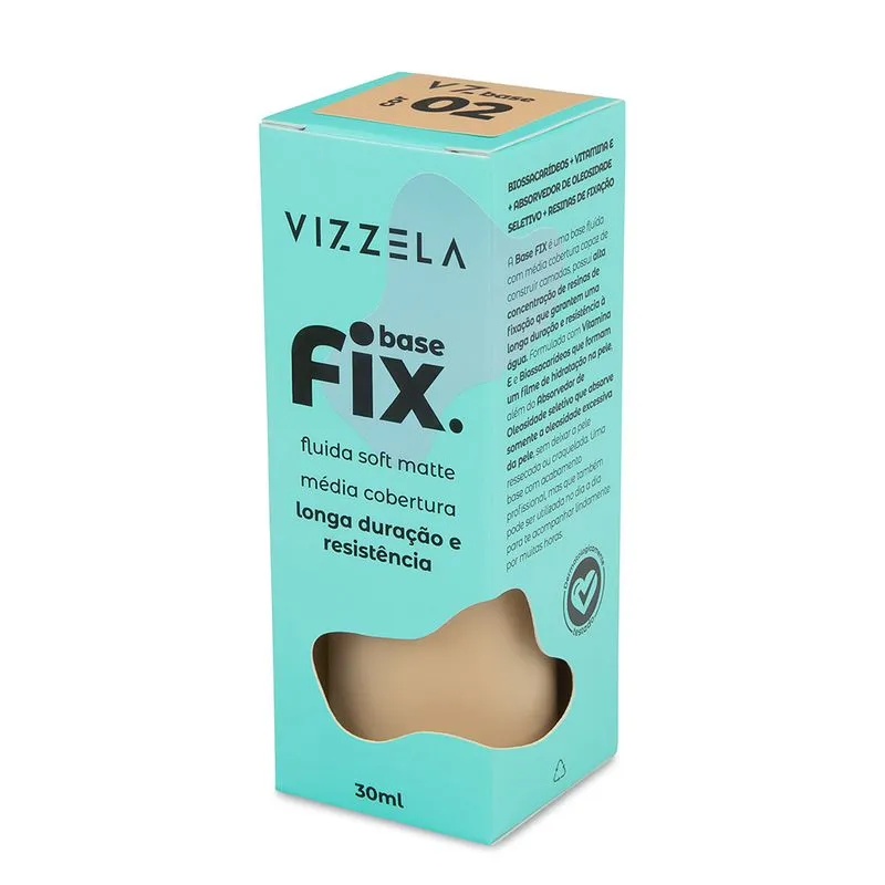 Base Líquida Fix Cor 02 Vizzela
