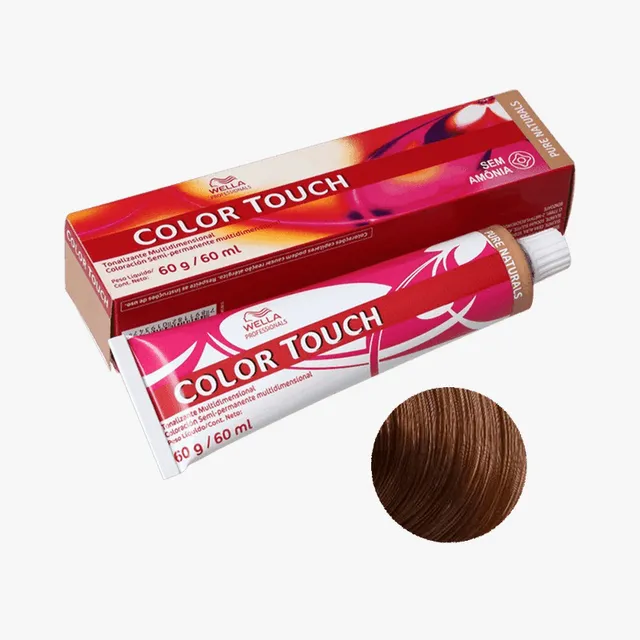 Tonalizante Wella Color Touch Rich Naturals 7.3 Louro Médio Dourado 60g
