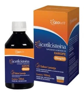 Acetilcisteina 20mg/ml Xarope Sabor Laranja 100ml