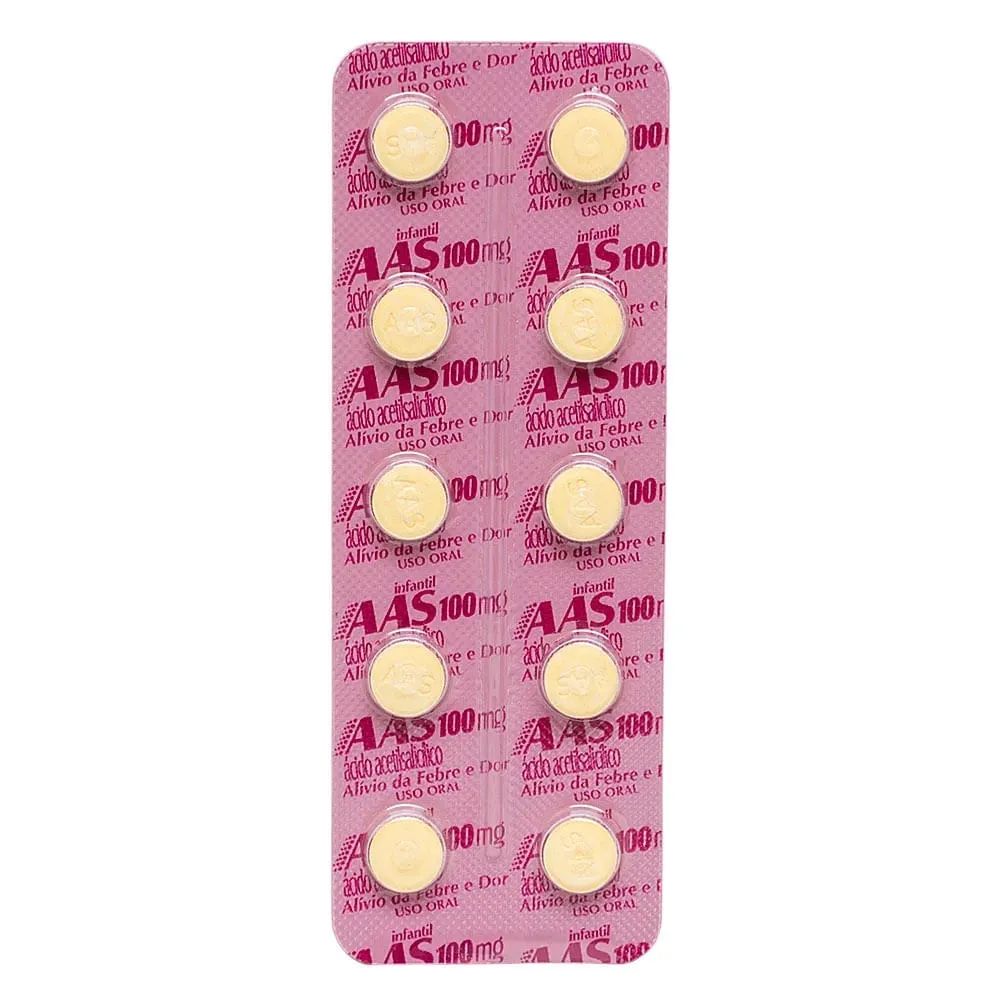 AAS Ácido Acetilsalicílico 100mg 10 comprimidos