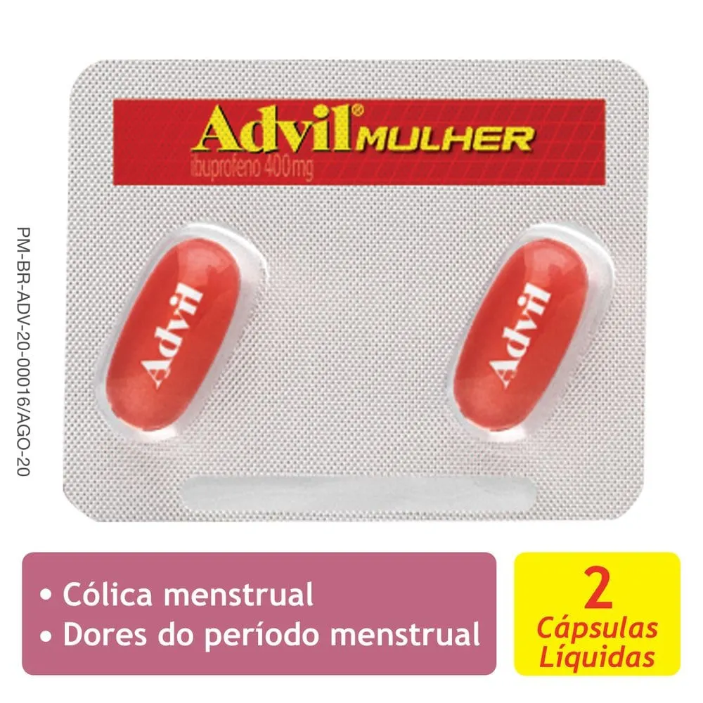 Advil Mulher 400mg 2 Cápsulas Líquidas