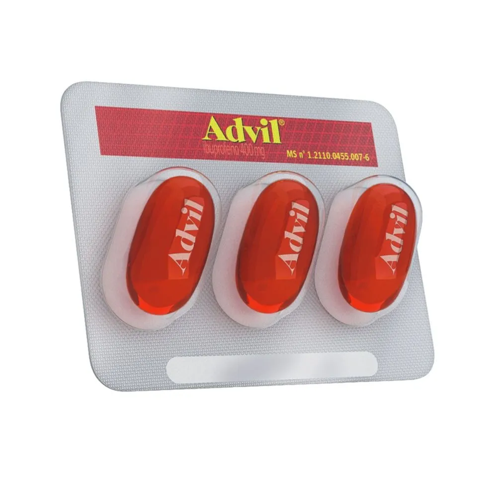 Advil Extra Alívio 400mg 3 Cápsulas Líquidas