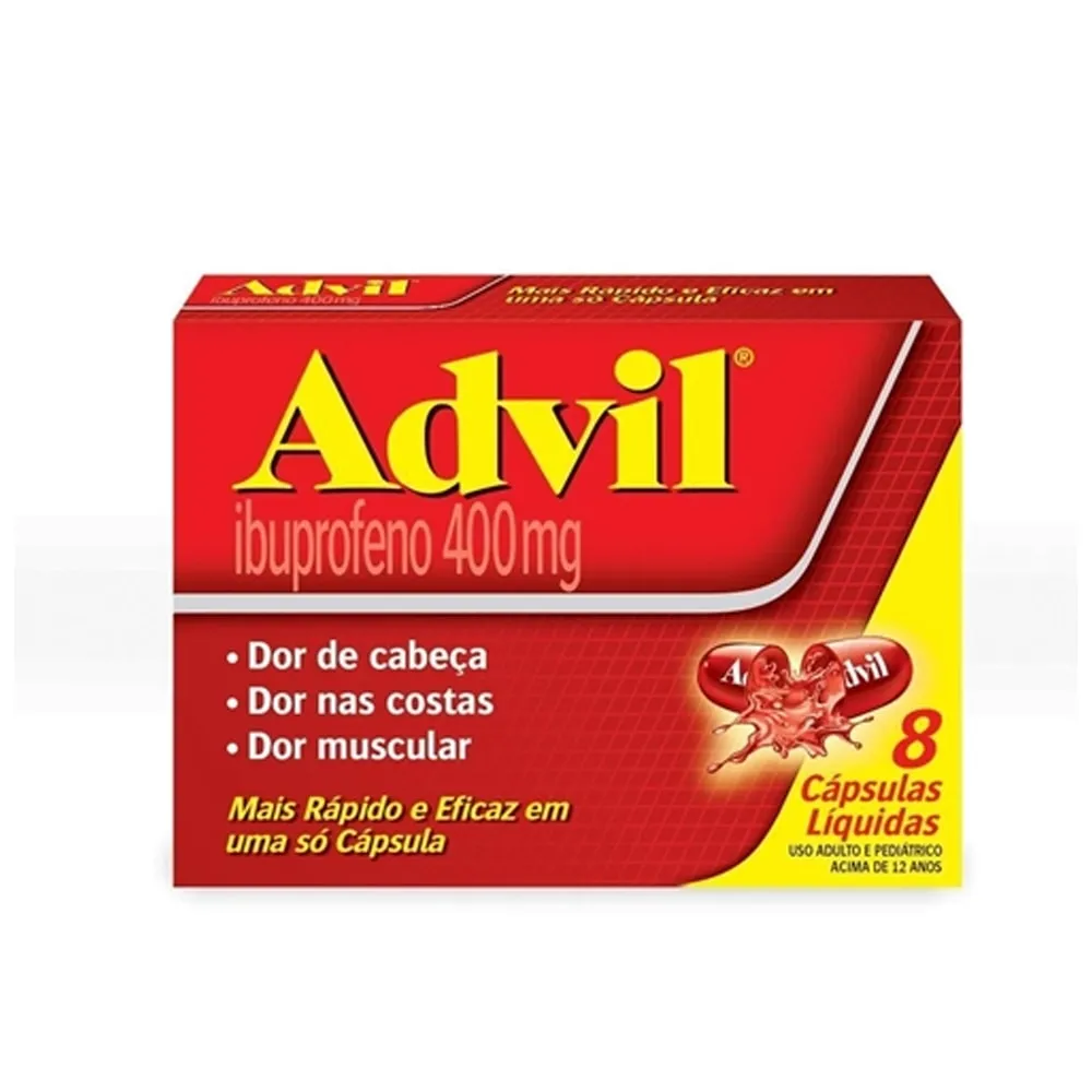 Advil Extra Alivio Ibuprofeno 400mg 8 Cápsulas