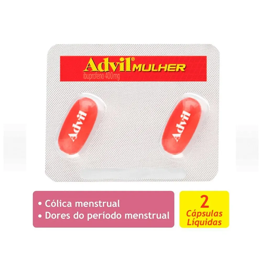 Advil Mulher 400mg 2 Cápsulas Moles