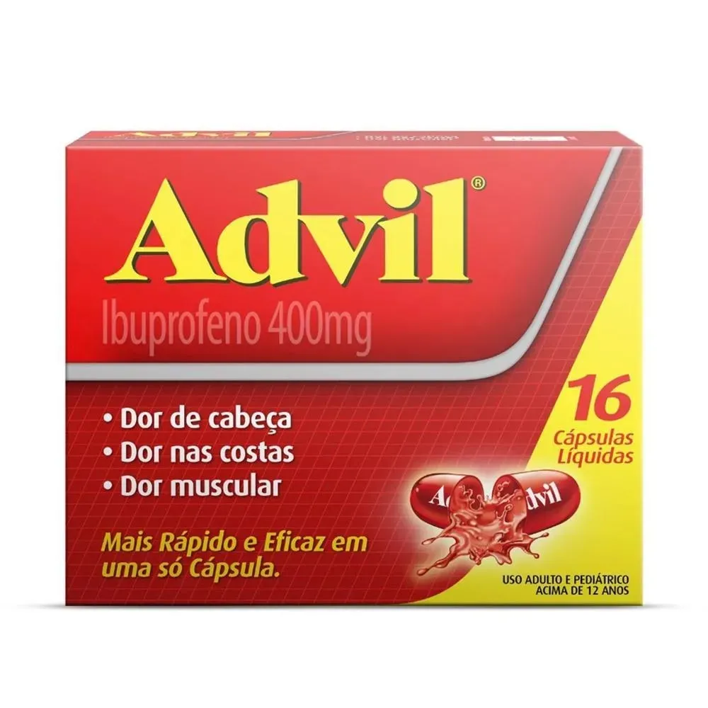 Advil 400mg 16 cápsulas moles