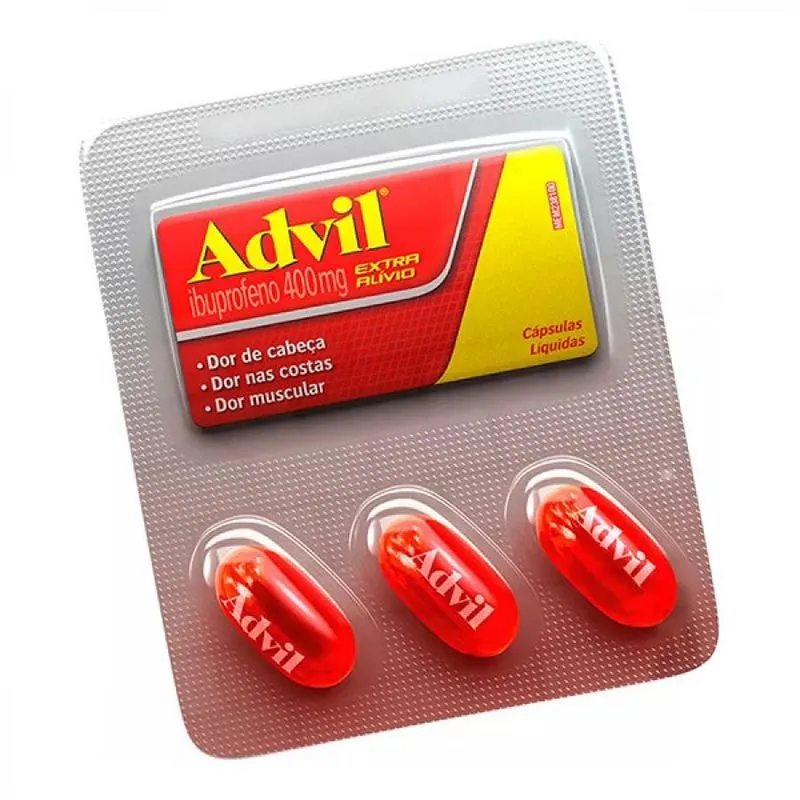 Advil Extra Alívio 400mg com 3 capsulas Líquidas