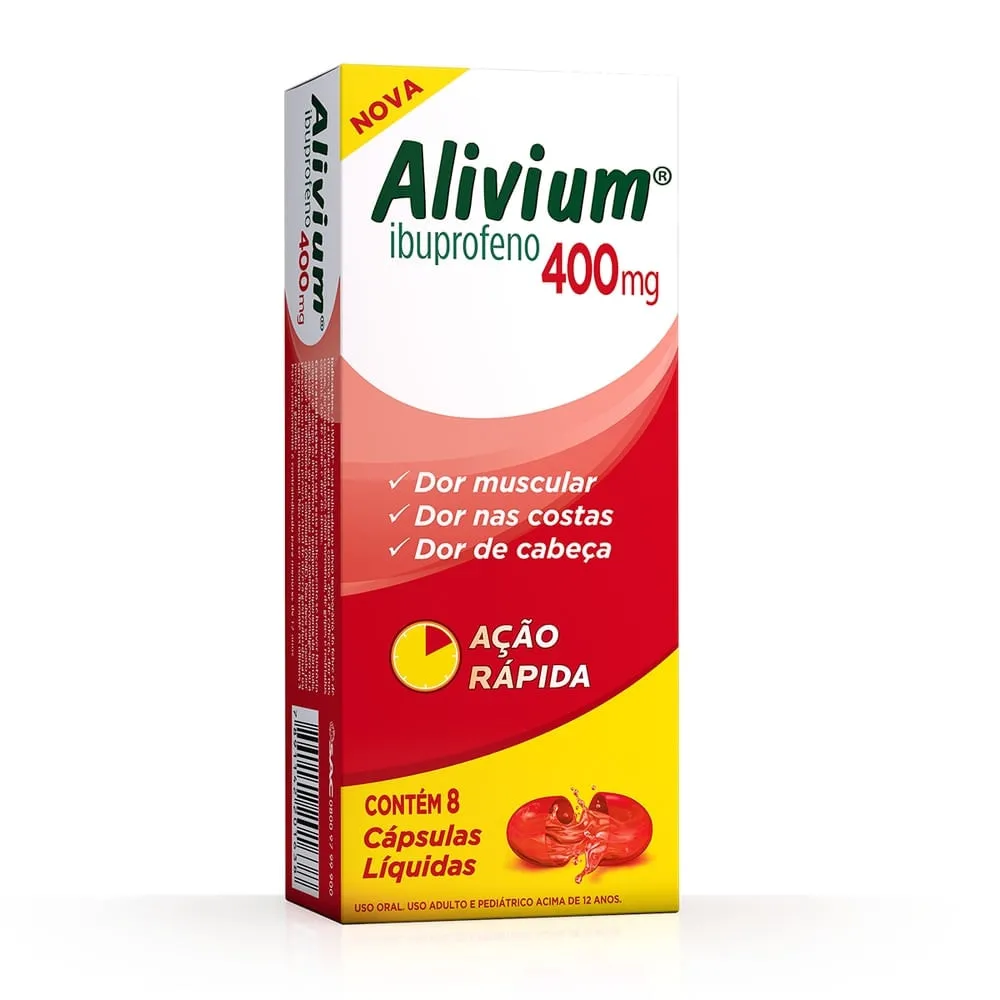 Alivium 400mg 8 Cápsulas Líquidas