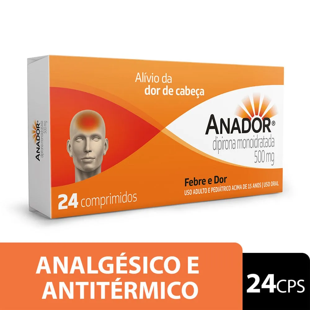 Analgésico Anador 500mg 24 Comprimidos