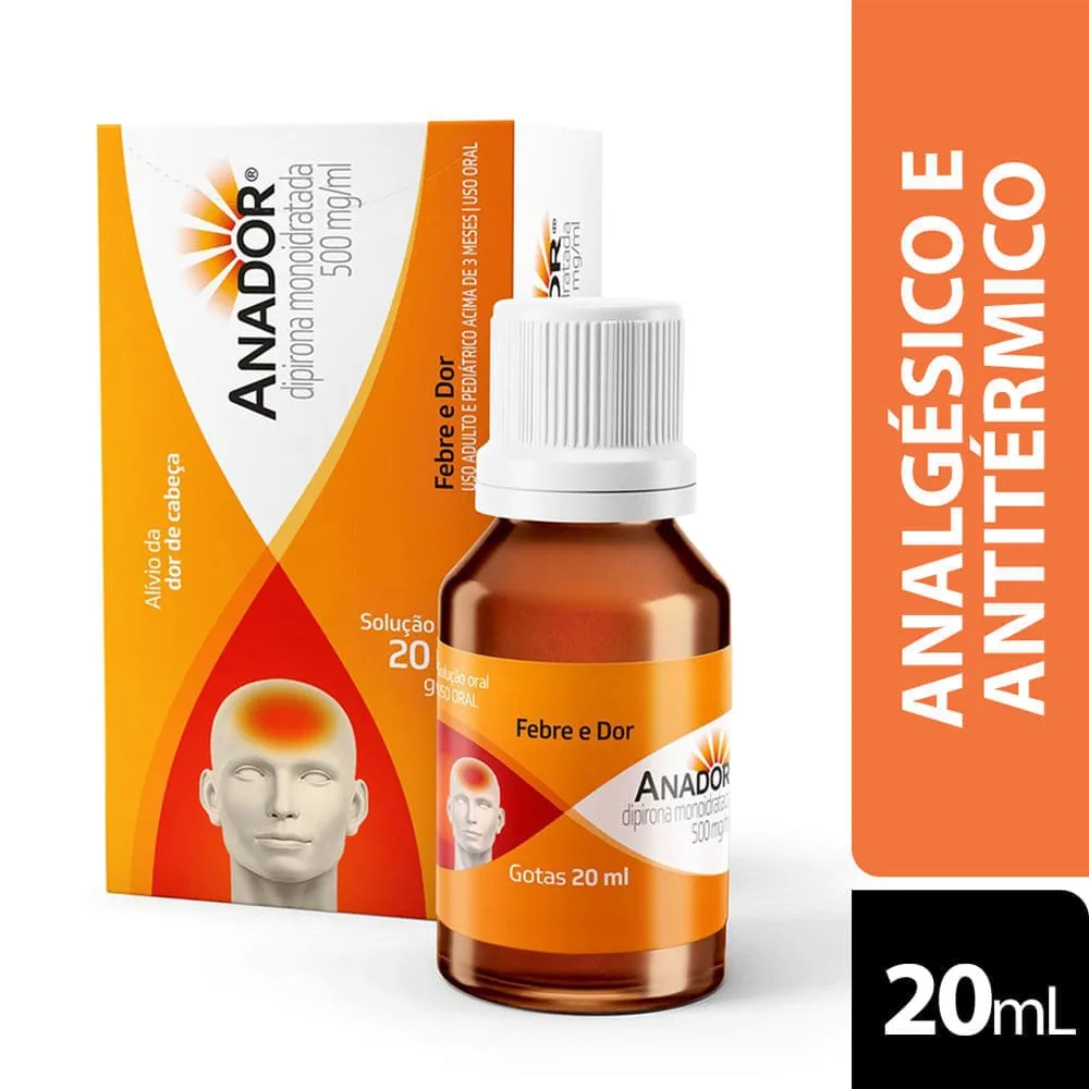 Analgésico Anador Gotas 500mg/ml 20ml
