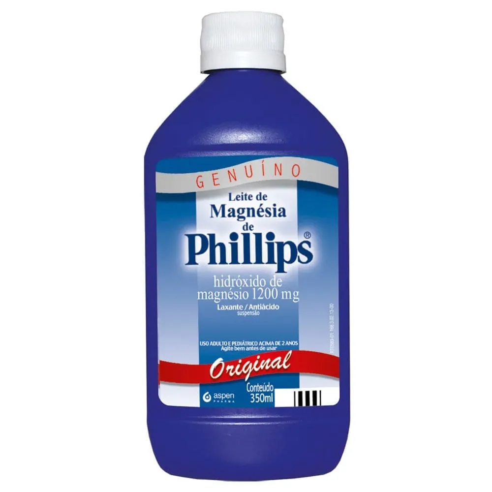 Leite de Magnésia Phillips Original Susp Oral 1200mg 350ml
