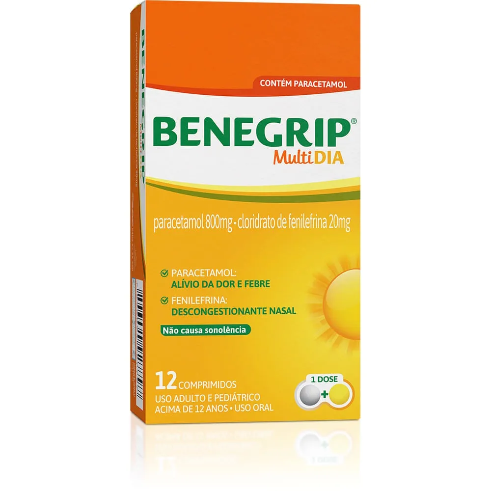 Benegrip Multi Dia 12 Comprimidos