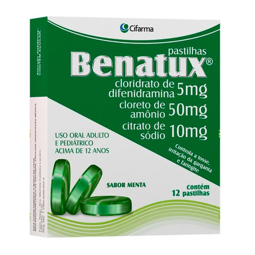 Benatux Pastilha Menta 12 unidades