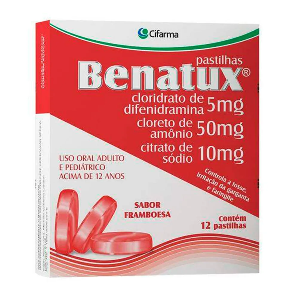 Benatux Pastilha Sabor Framboesa 12 unidades