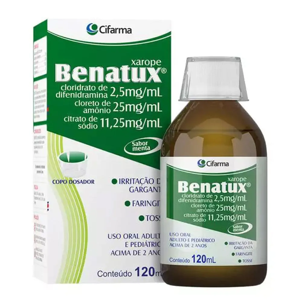 Benatux Xarope Sabor Menta +Copo Dosador 120ml