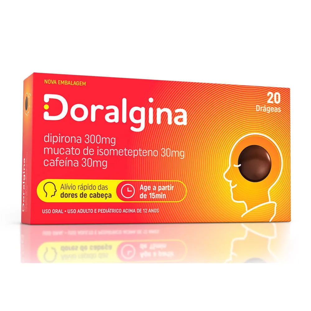 Doralgina 30mg + 300mg + 30mg 20 Drágeas