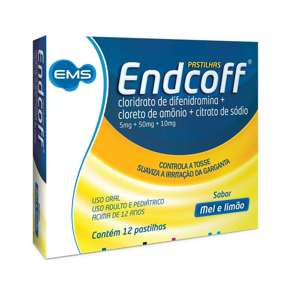 Endcoff Sabor Mel e Limão 12 Pastilhas