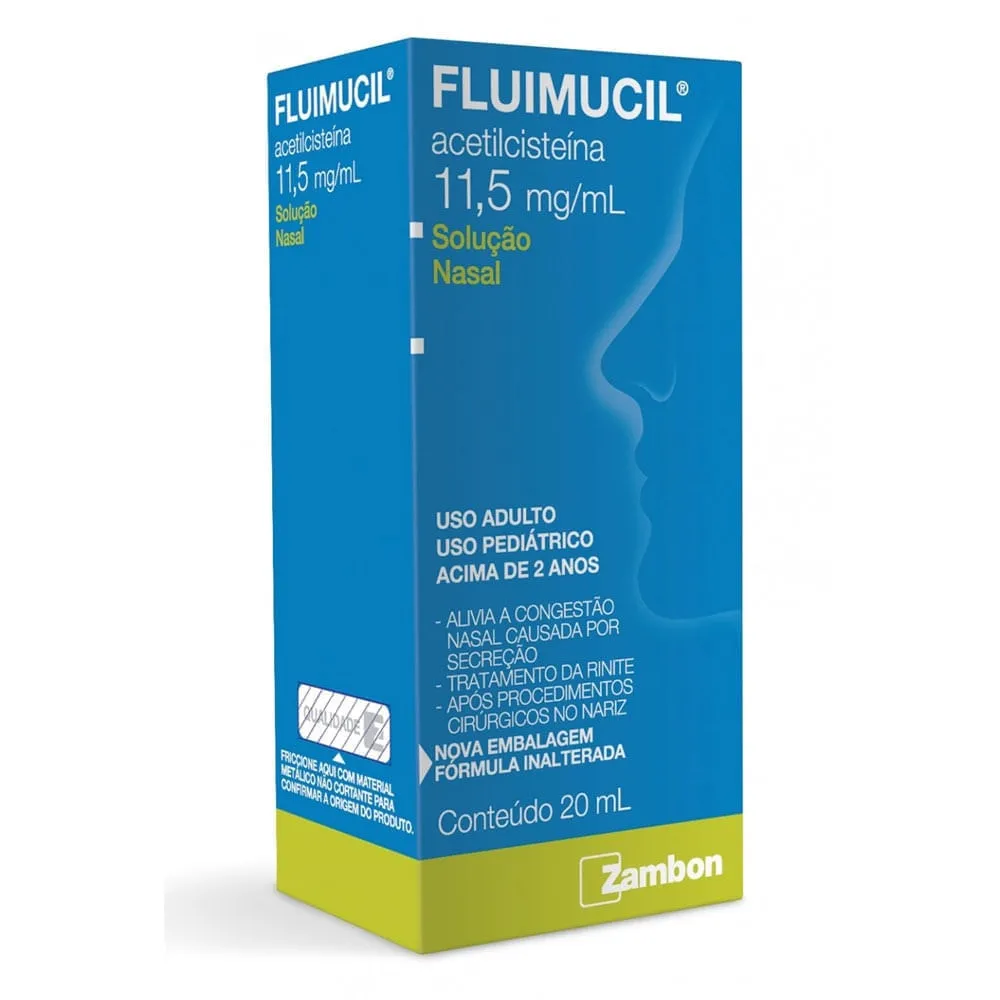 Fluimucil 11,5mg/ml Solução Nasal 20ml