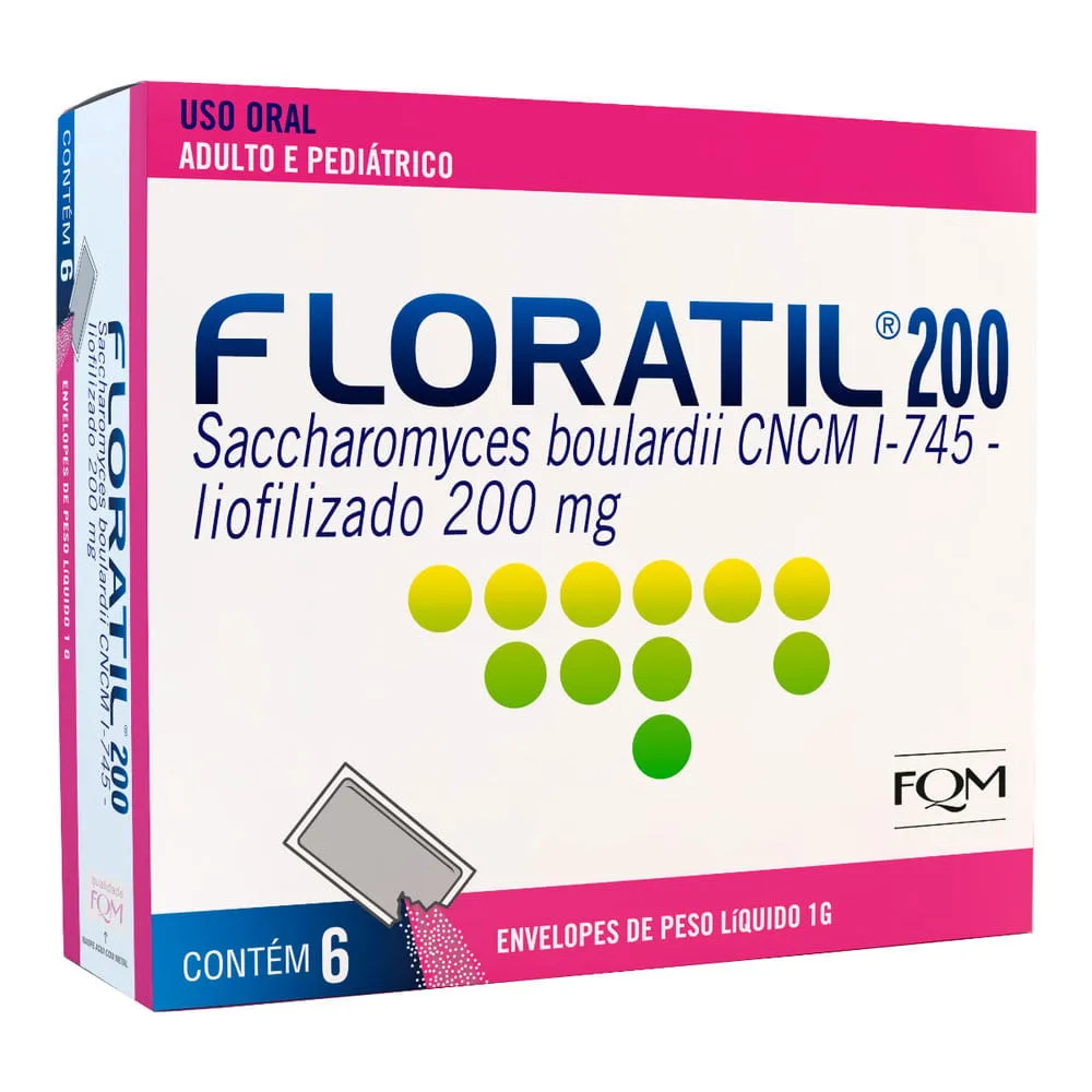 Floratil Pediátrico 200mg 6 envelopes 1g
