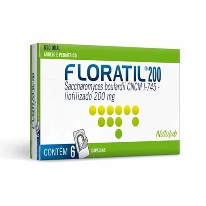 Floratil 200mg com 6 cápsulas gelatinosas duras
