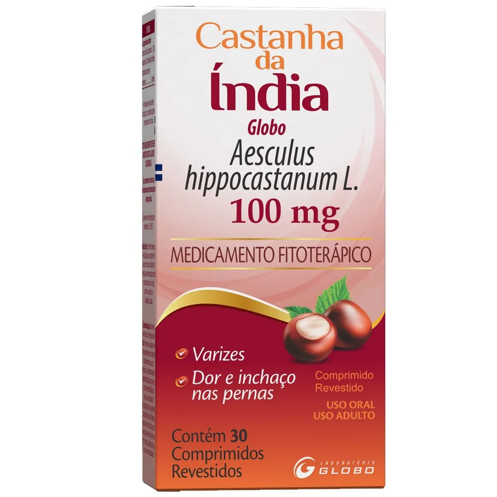 Castanha da Índia Globo 100mg 30 Comprimidos