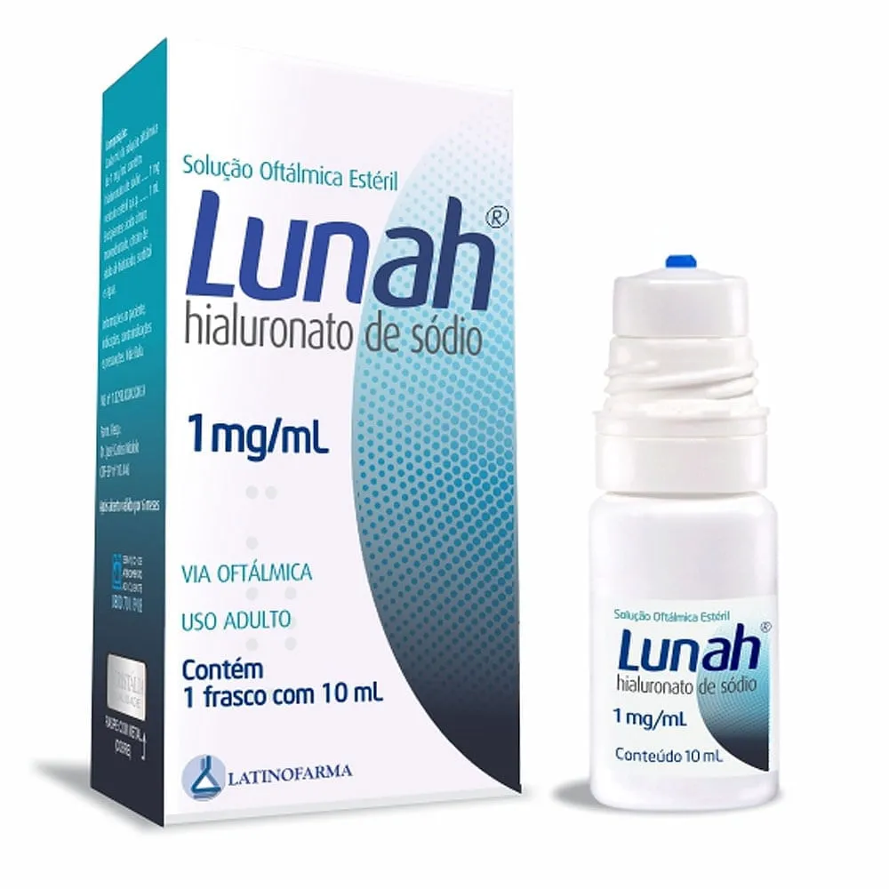Lunah Solução Oftálmica Lubrificante Ocular 1mg/ml 10ml